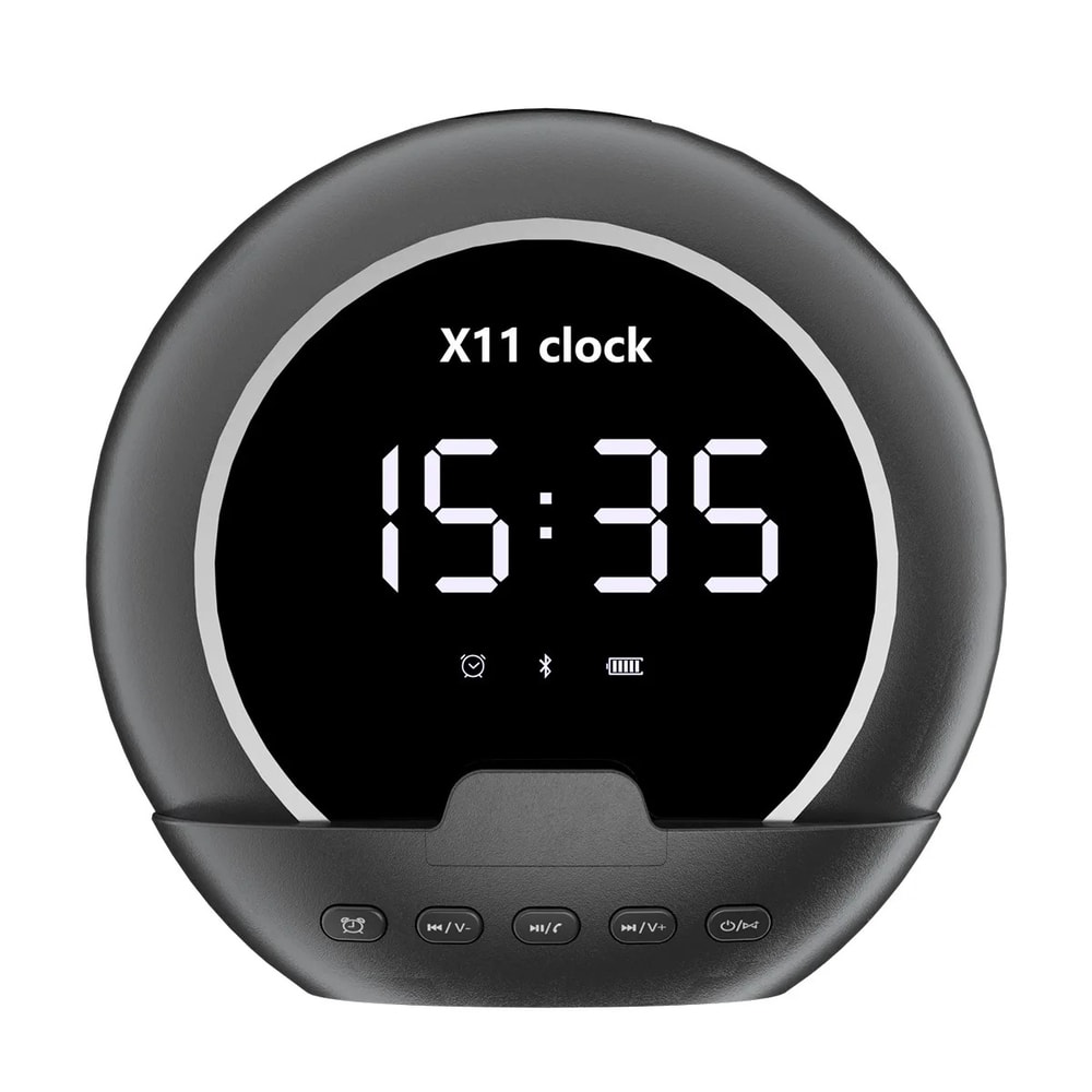 Wireless Speaker and Alarm Clock, Multifunctional Digital Music Device for Home, Travel, and Sports, Small Size