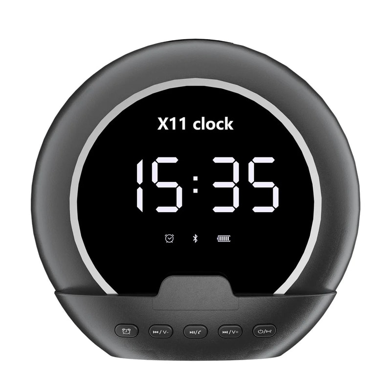 Wireless Speaker and Alarm Clock, Multifunctional Digital Music Device for Home, Travel, and Sports, Small Size