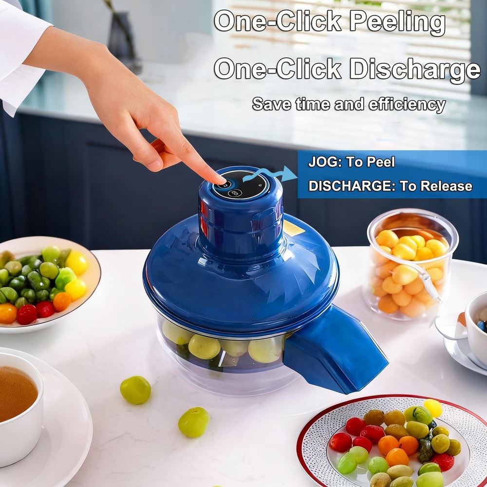 Electric Grape Garlic Peeler Machine, Smart Time-Saving Peeling Tool for Home Kitchen, Easy Operation