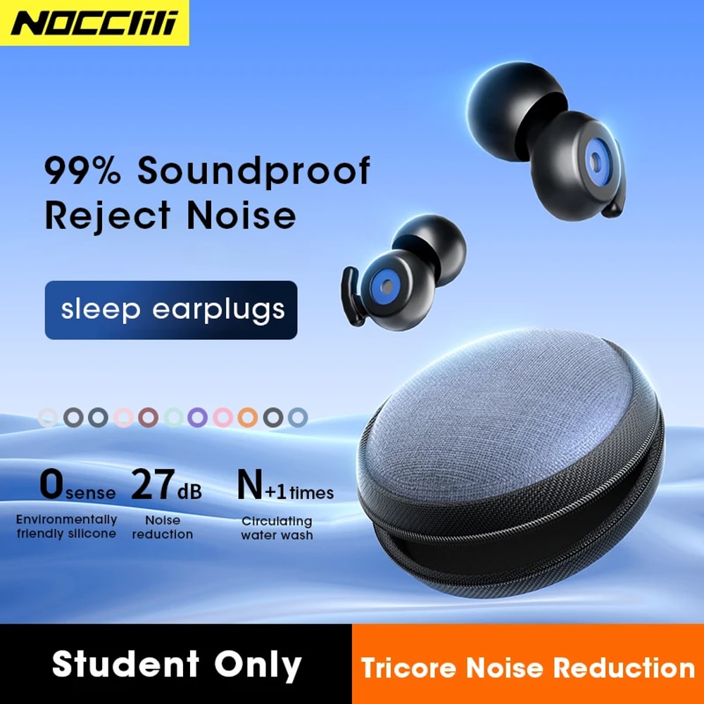 Reusable Earplugs for Noise Prevention, Silicone Silent Earplugs, Sleep Soundproofing, Noise Reduction, Deep Sleep.