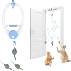 interactive cat toy, electric door hanging cat toy, usb rechargeable, self play toy, retractable kitten toys