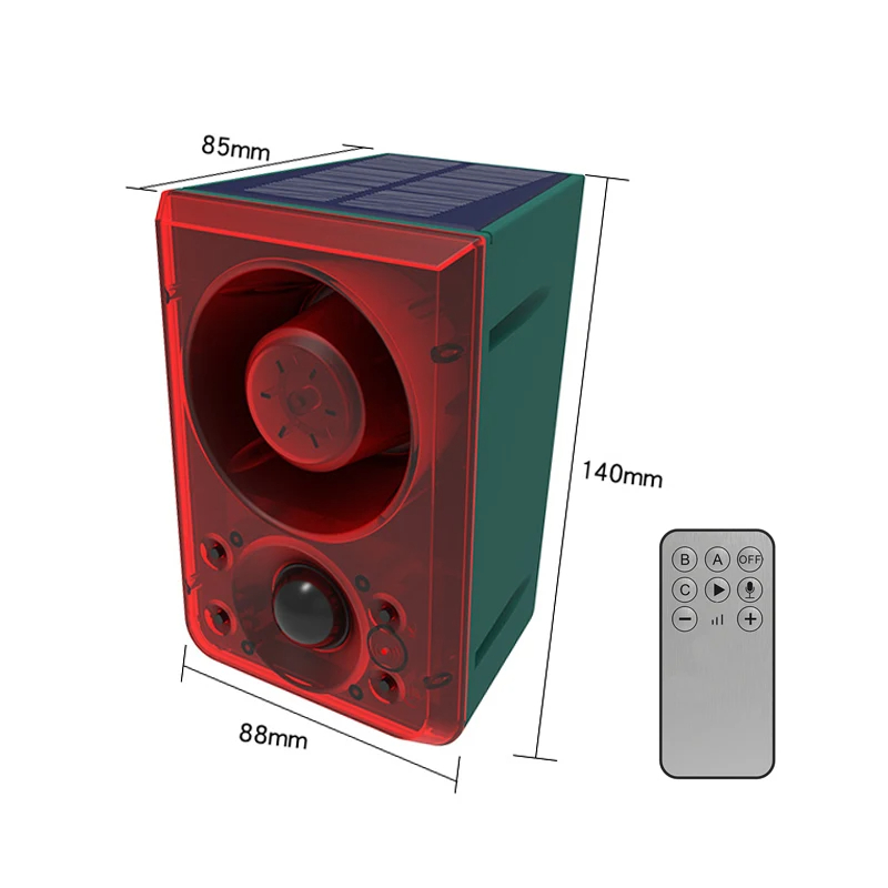 Night Animal Repellent Solar Powered with Red LED Light, Waterproof for Garden, Yard, Farm, Chicken Coop