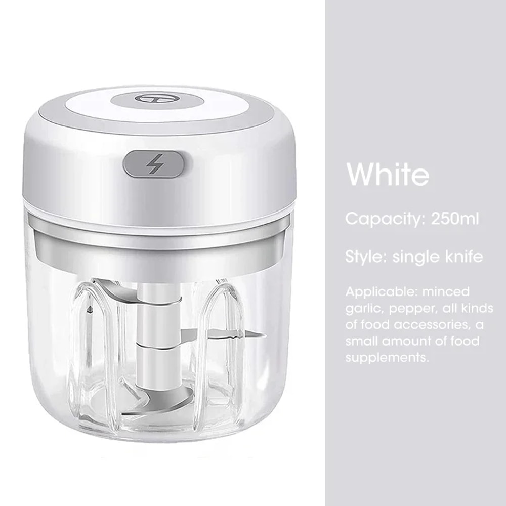 USB Mini Electric Garlic Mincer Portable Onion Food Processor Vegetable Chopper Small Food Chopper 4