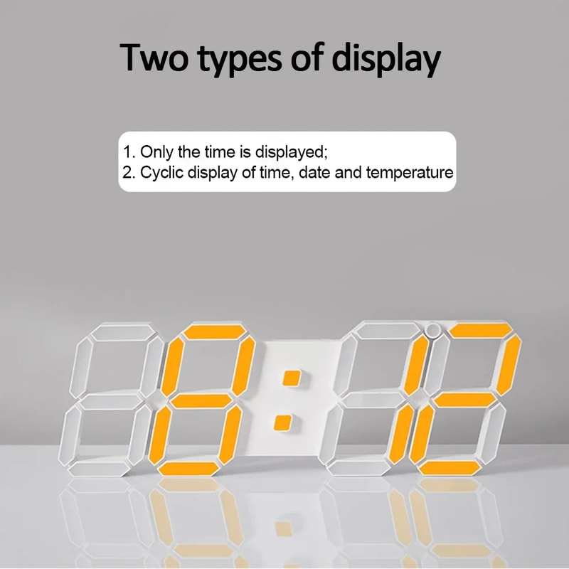 Modern Design LED Wall Clock With Remote Control And Automatic Photosensitive Function 1