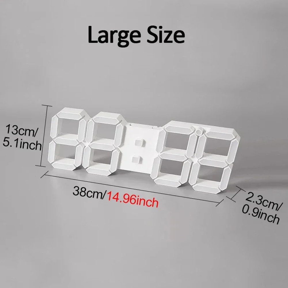 Modern Design LED Wall Clock With Remote Control And Automatic Photosensitive Function 4