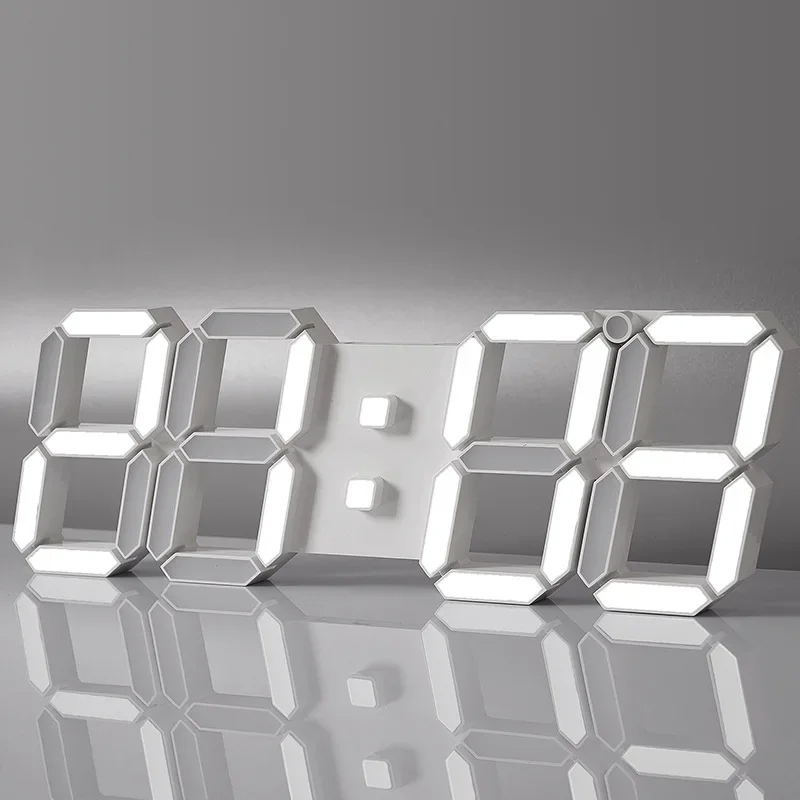 Modern Design LED Wall Clock With Remote Control And Automatic Photosensitive Function 7