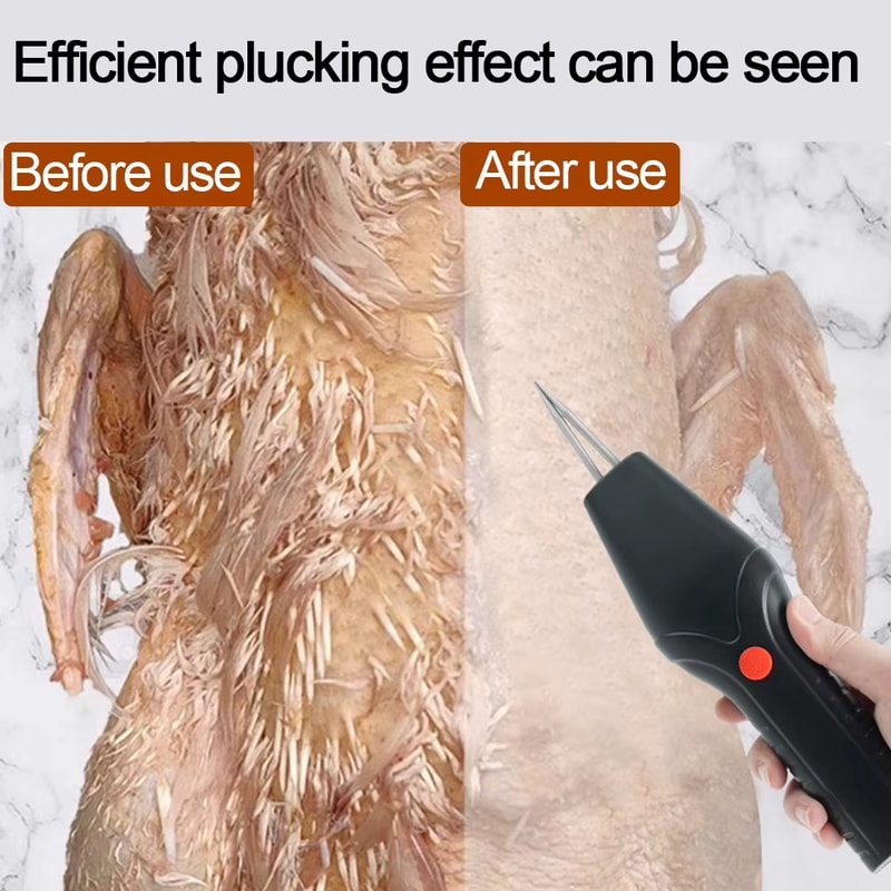 Electric Chicken Feather Remover USB Rechargeable Hair Extractor Efficient Kitchen Tool Quick Plucker