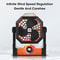 HighCapacity Outdoor Camping Fan Portable Desk Fan With LED Light Hook For Tent Trip Car Use 3