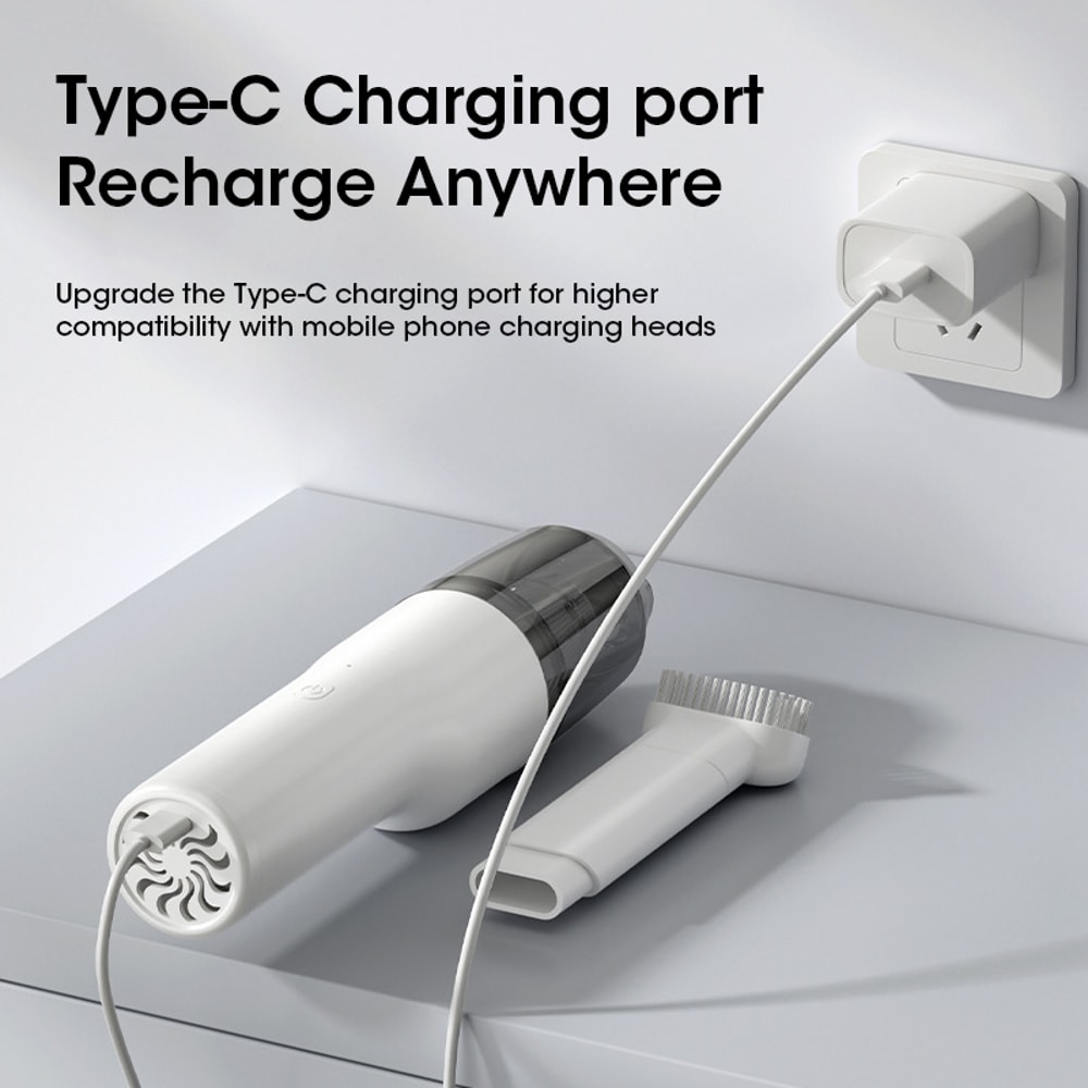 Portable High Suction Handheld Wireless Vacuum Cleaner USB Charging For Car And Household 3