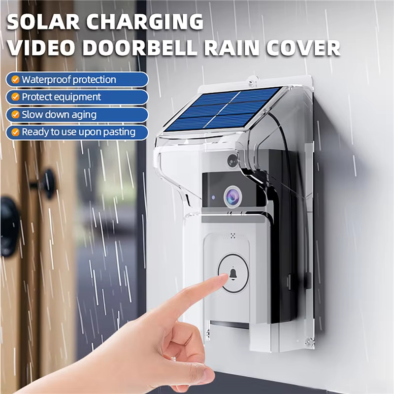 Wireless Video Doorbell Intercom System Surveillance Camera Solar Rain Cover Long Standby Security 1