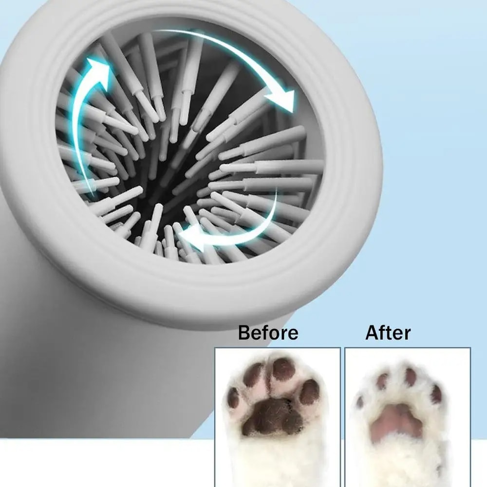 USB Rechargeable Automatic Portable Dog Paw Washer Electric Cleaner and Massager for Small to Medium Dogs and Cats
