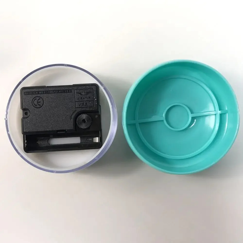 Art Mini Sucker Design Wall Clock for Kitchen Living Room Minimalist Shower Clock Home Decor