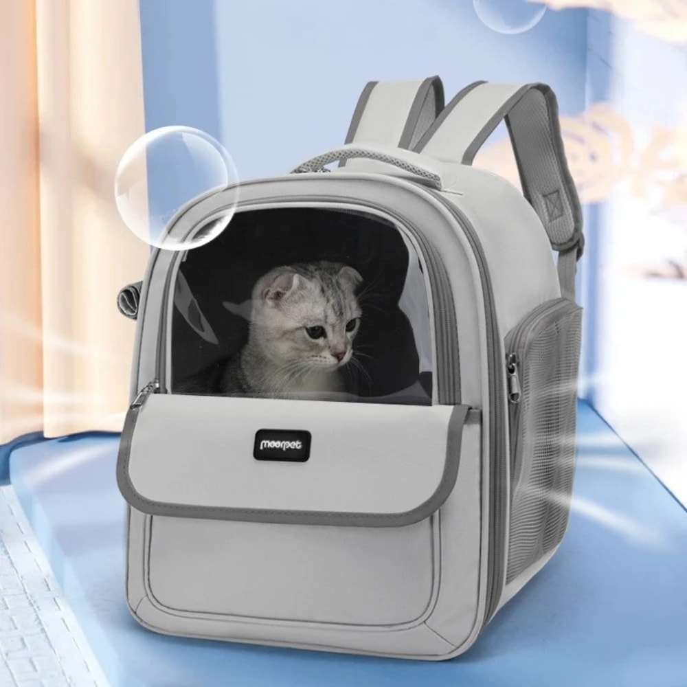 Breathable Mesh Pet Carrier Backpack For Dogs And Cats Large Capacity Portable Foldable Backpack Fo 1