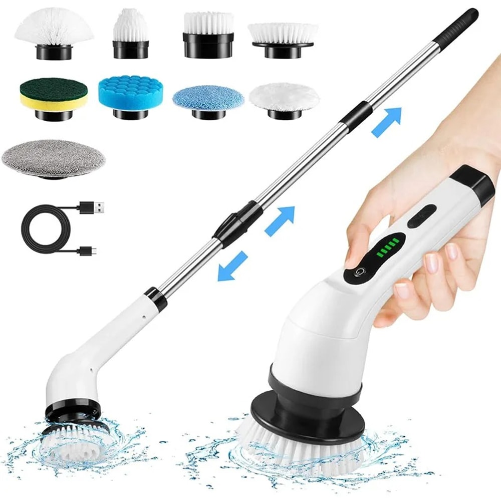 Cordless Electric Spin Scrubber For Bathroom Toilet Kitchen Power Brush For Stain And Mold Removal 3