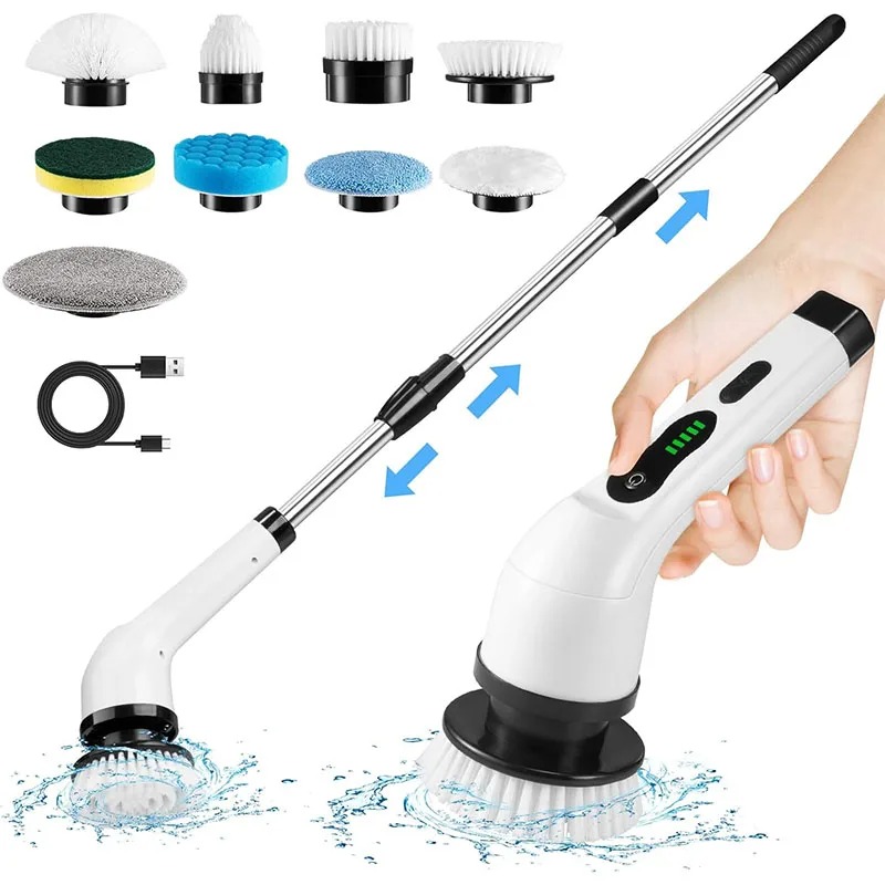Cordless Electric Spin Scrubber For Bathroom Toilet Kitchen Power Brush For Stain And Mold Removal 3
