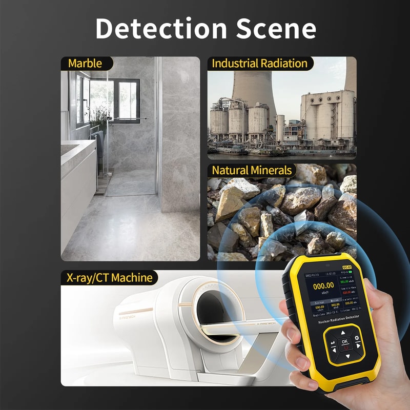 Digital Radiation Test Meter for X-Ray Monitoring of Marble Tiles and Surface Safety