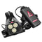 USB Rechargeable LED Chest Front MultiLamp Red Warning Night Running Light Triangle Reflective Stra 0