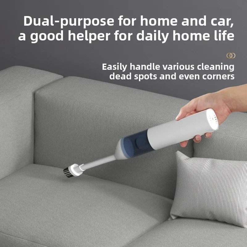 Handheld Mini Cordless Car Vacuum Cleaner, Wireless Charging for Home and Desktop Cleaning