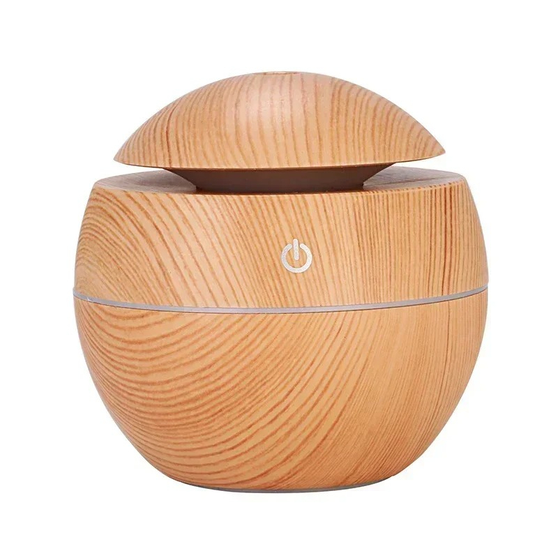 Wood Grain Air Humidifier USB Cool Mist Sprayer Mini Electric Humidifier for Bedroom Aromatherapy Diffuser