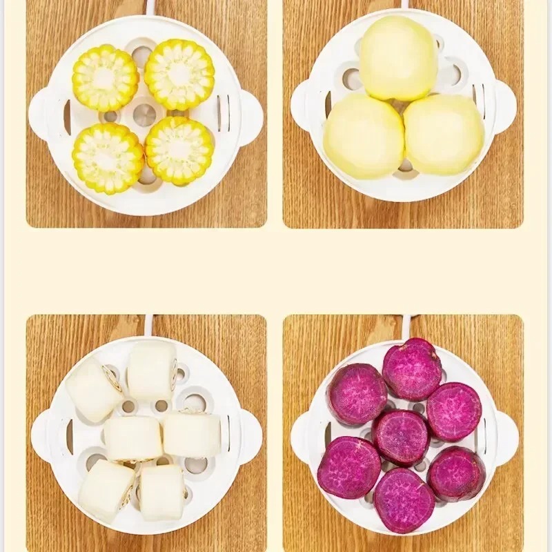 Compact Electric Egg Cooker Multifunctional Steamer For Hard And Soft Boiled Eggs And Vegetables 2