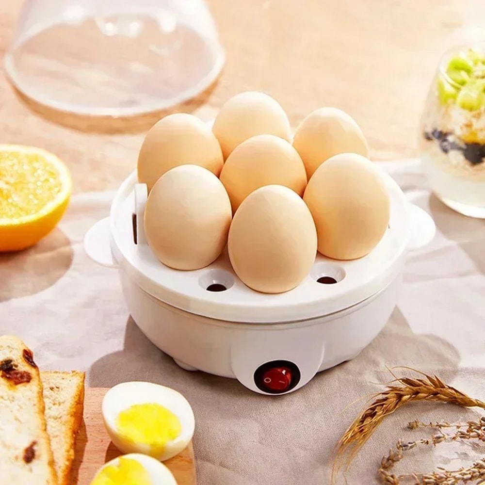 Compact Electric Egg Cooker Multifunctional Steamer For Hard And Soft Boiled Eggs And Vegetables 0