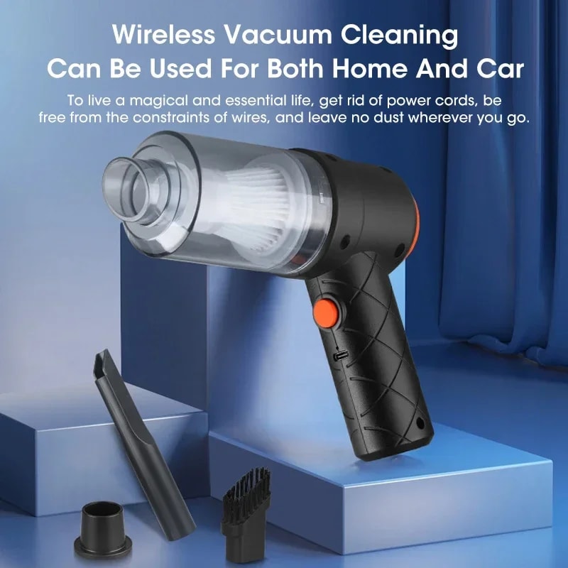 Portable Mini Highpower Handheld Car Vacuum Cleaner Suction Blowing Dualpurpose Pet Hair Cleaner 5