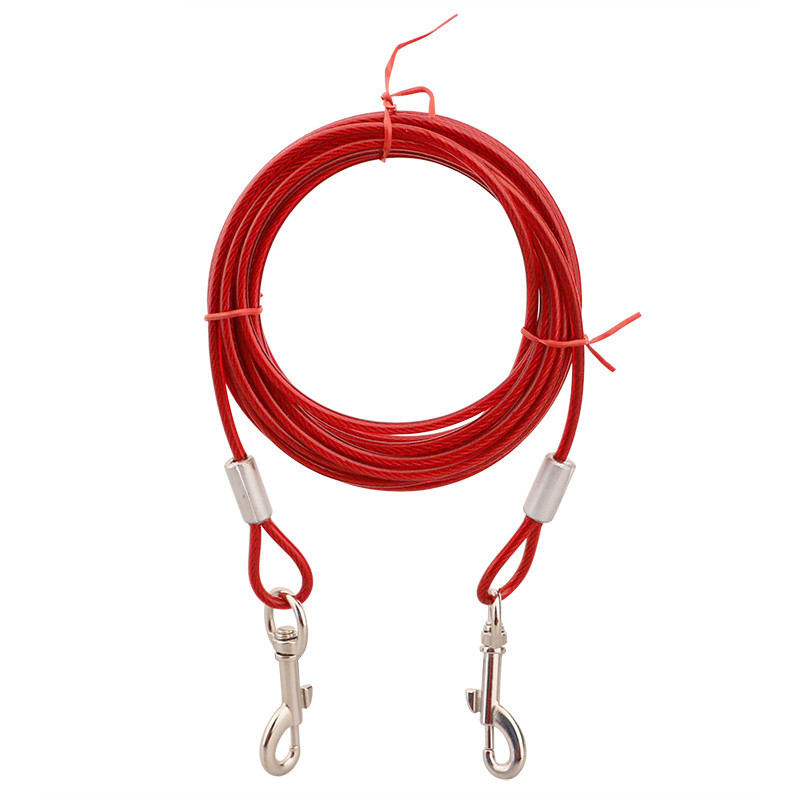 Steel Wire Rope Dog Chain Double End Traction Rope Dog Stake Bolt Iron Chain Pet Fixing Traction 4