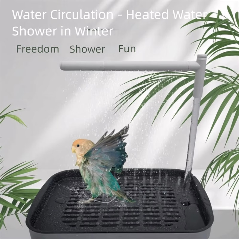 USB Electric Shower Box For Small Pets Lovebird Cockatiel Ferret Automatic Running Water Bird Batht 1