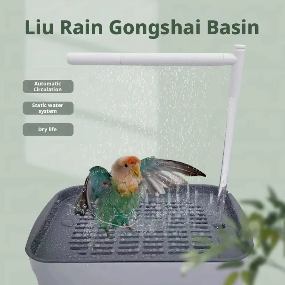 USB Electric Shower Box For Small Pets Lovebird Cockatiel Ferret Automatic Running Water Bird Batht 4