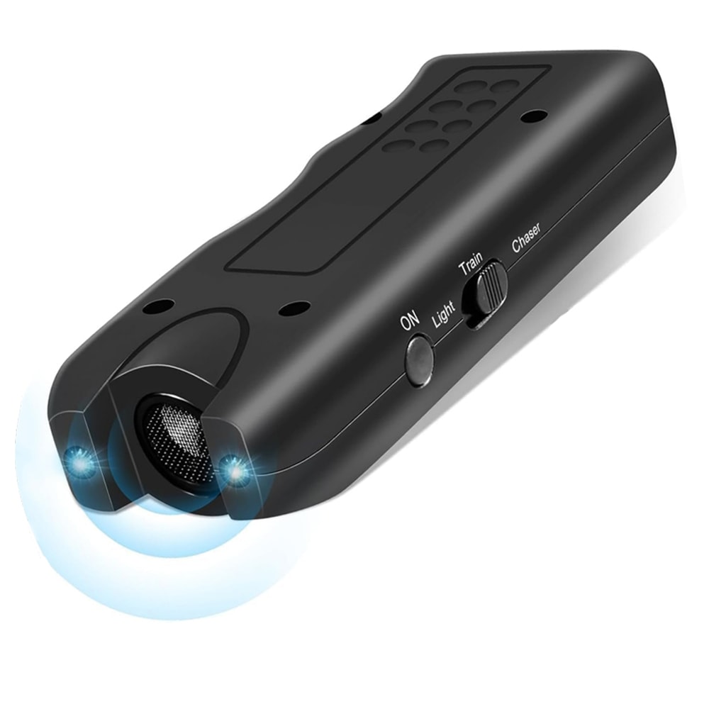 Portable Dog Ultrasonic Repeller With LED Antibarking Pet Training Device For Outdoor Deterrent To 1