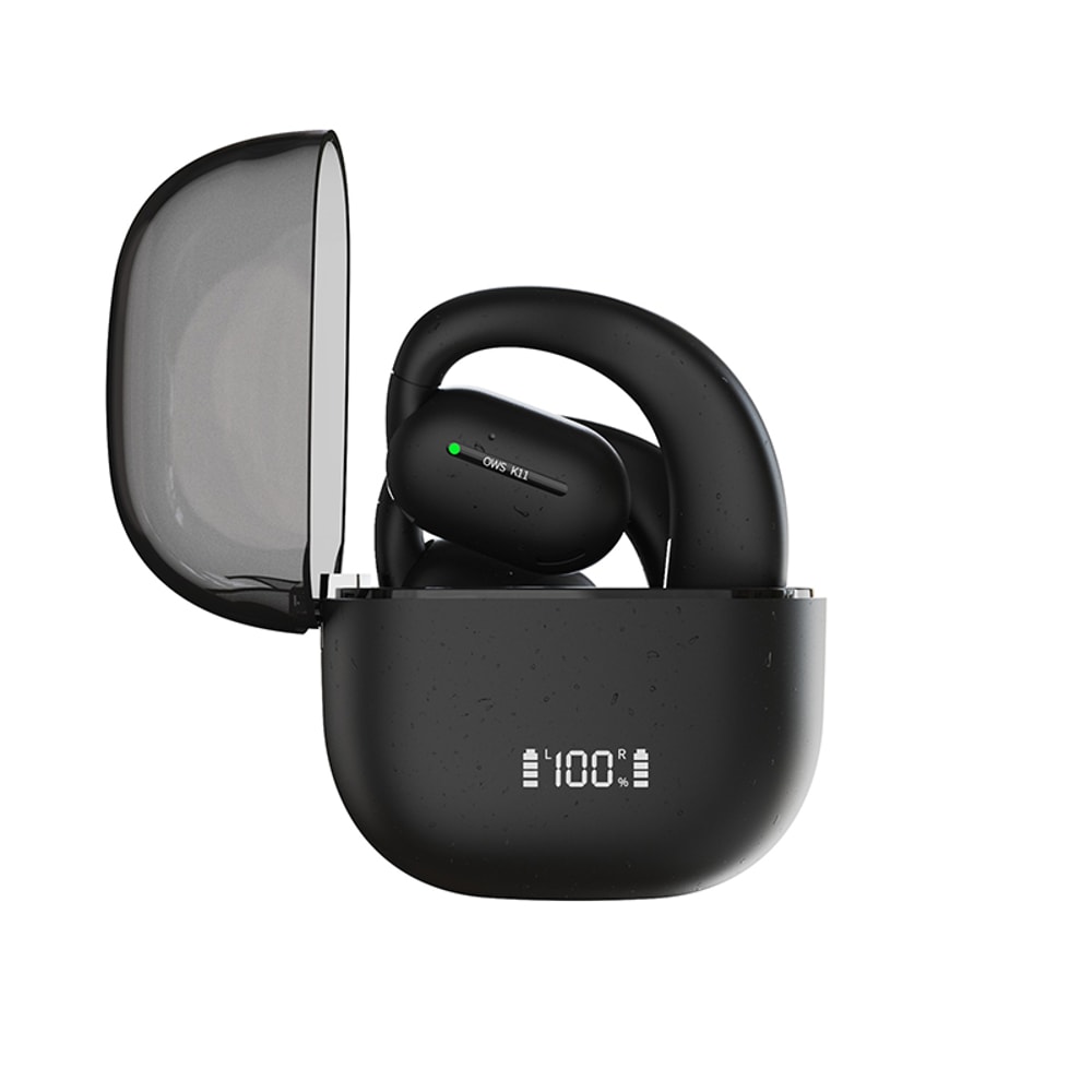 Wireless Bluetooth Earbuds With LED Display Stereo HIFI Binaural Hanging Ear Sports Long Battery Li 0