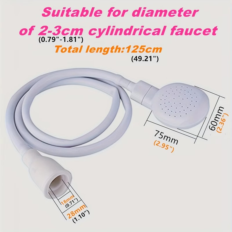 Portable Shower Head Attachment For Faucet Easy Installation Tap Spray Nozzle For Pet Bathing Hair 3
