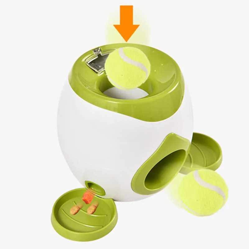 Automatic Interactive Dog Toy Tennis Ball Launcher And Feeding Machine For Dog Training And Rewards 2