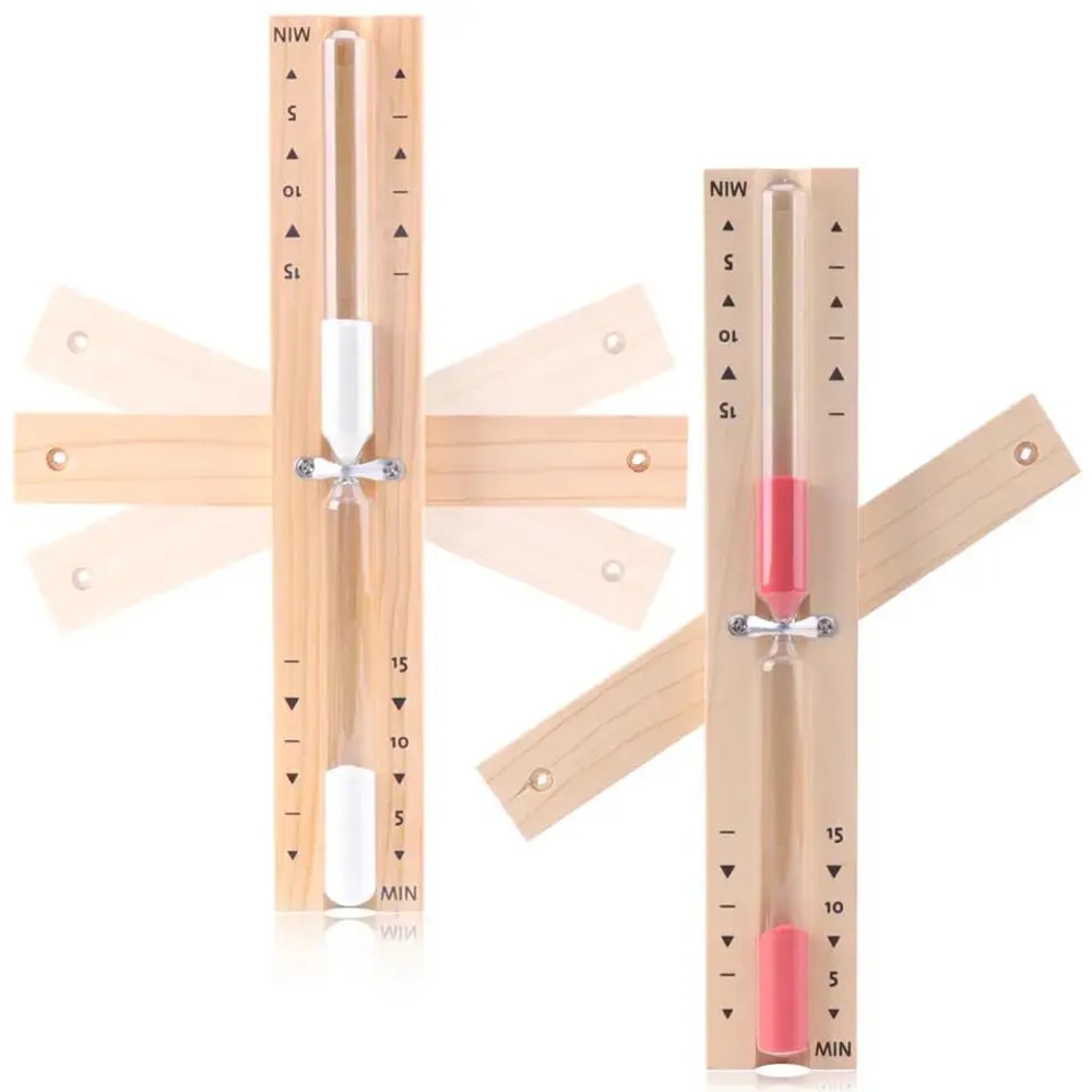 Wooden Rotating Hourglass Timer For Sauna Bathroom Wall Mounted ExplosionProof Glass Ornament 1