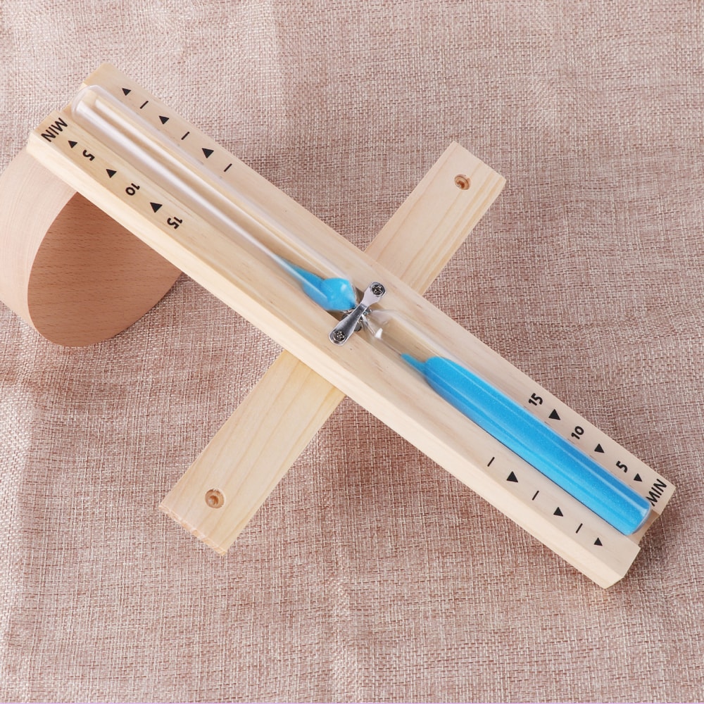 Wooden Rotating Hourglass Timer For Sauna Bathroom Wall Mounted ExplosionProof Glass Ornament 5