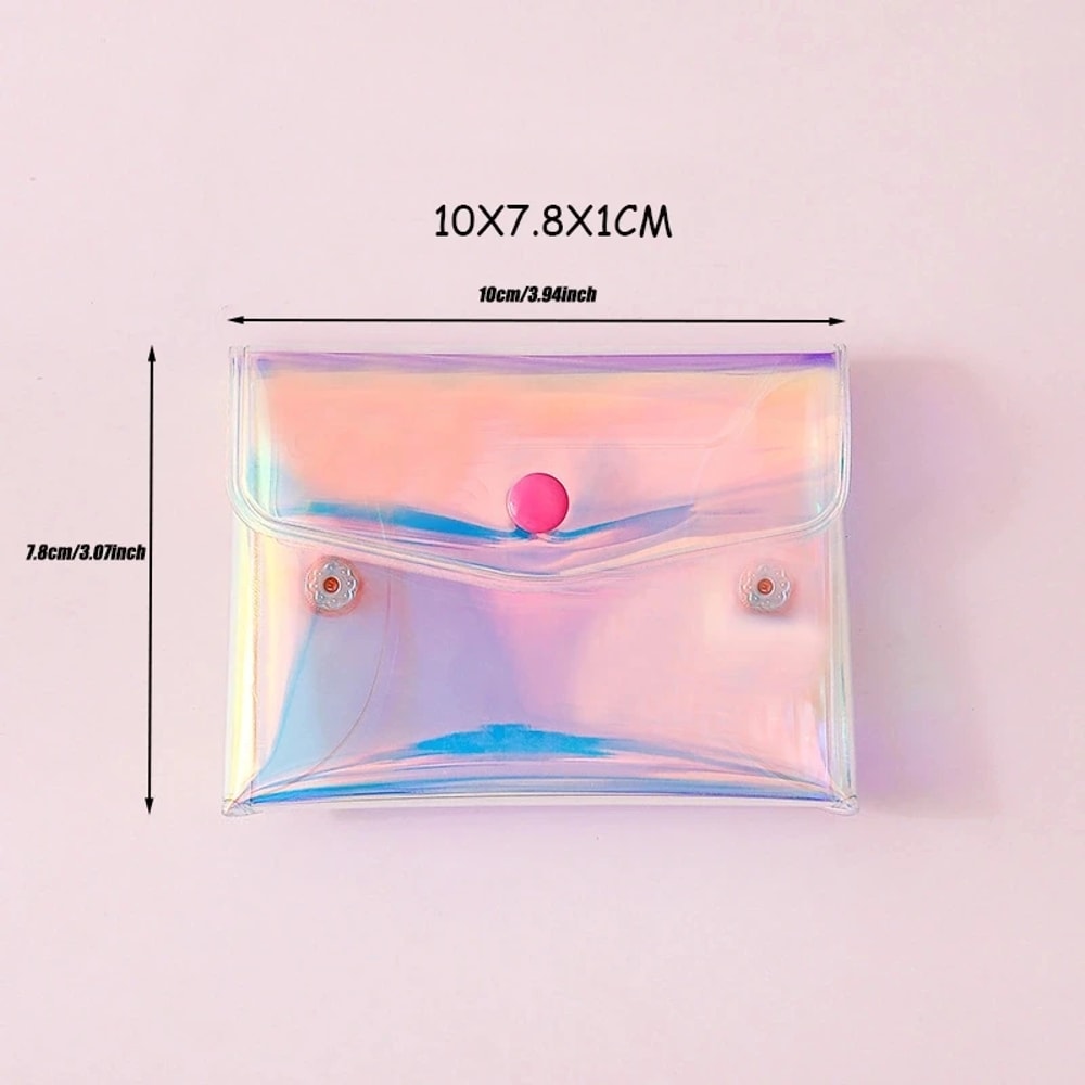 Portable Womens Wallet Stylish Laser Design Coin Purse Clutch Wallet For Shopping Makeup Pouch Cosm 4