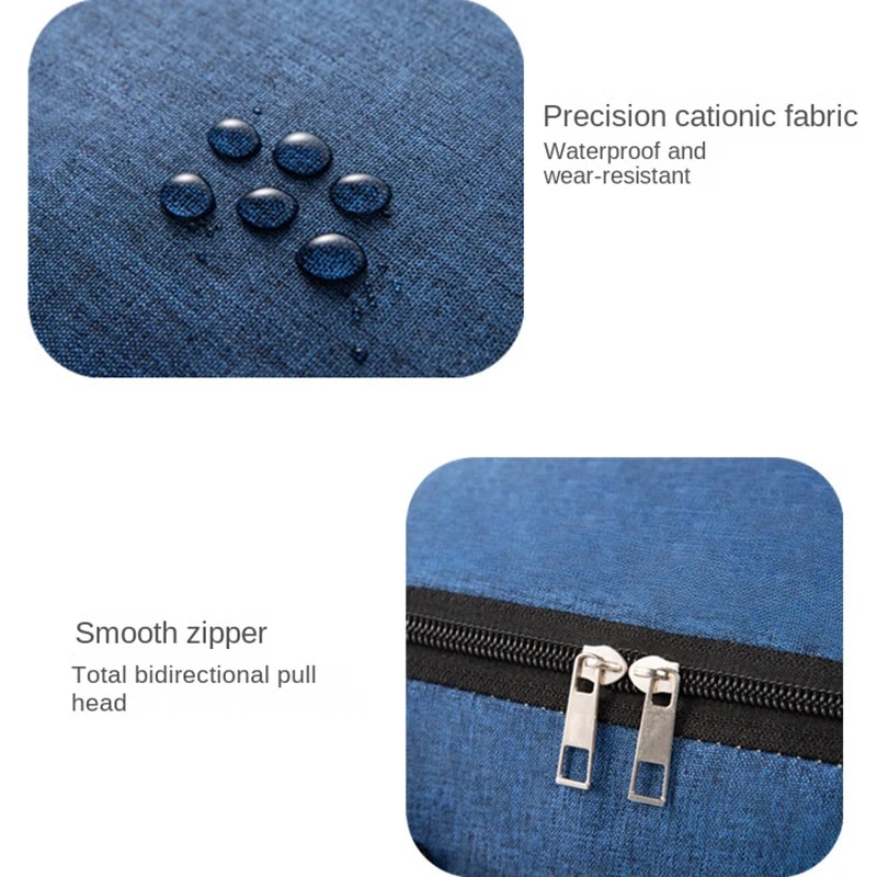 Thermal Insulated Picnic Bag Waterproof Oxford Cloth Large Capacity Lunch Food Storage Tote with Outside Pocket