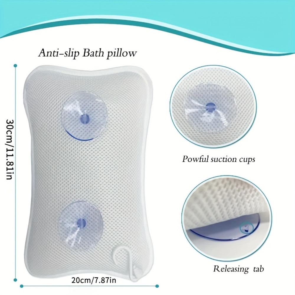 Head And Neck Support Bathtub Pillow Suitable For Hot Tubs And Bathtubs Machine Washable Spa Comfor 1
