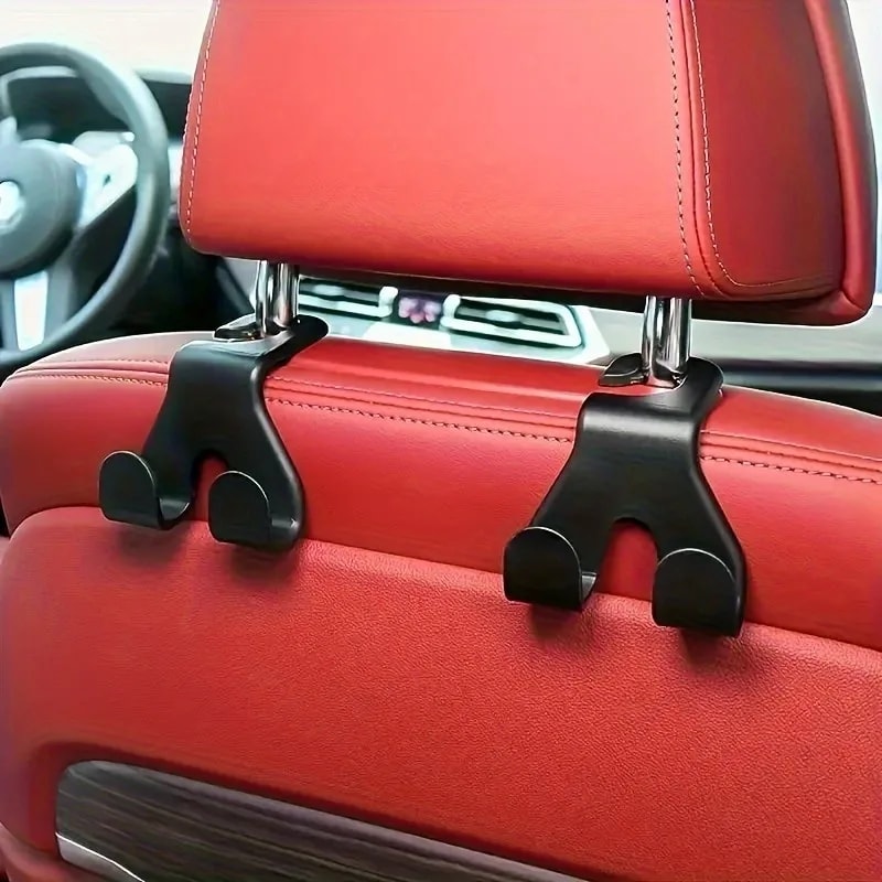 Space Saving Car Seat Back Hooks Durable ABS Design For Bags And Umbrellas 0