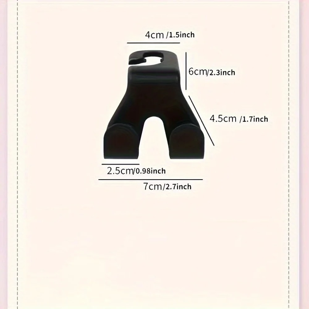 Space Saving Car Seat Back Hooks Durable ABS Design For Bags And Umbrellas 3