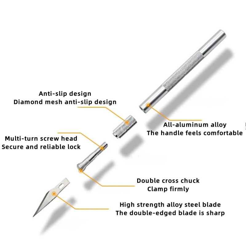 Antishake Vinyl Decal Knife Multifunctional PPF Membrane Craft Papercut Wire Paper DIY Tool For Car 2