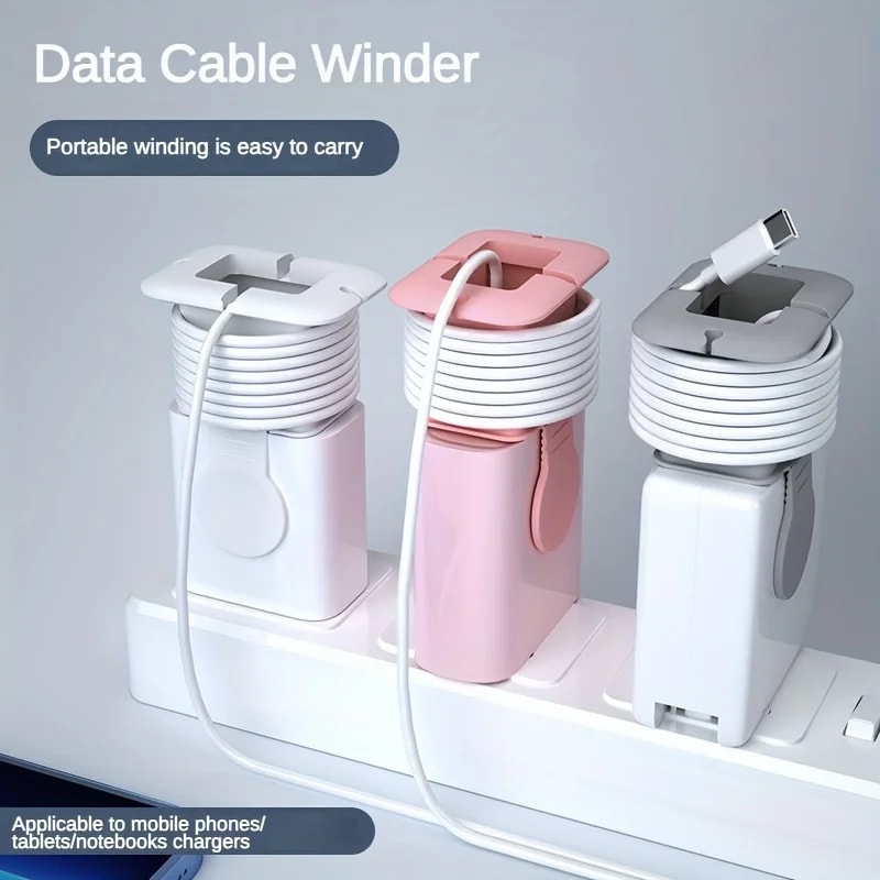 Travel Storage Bracket Data Cable Winder Charger Protective Case For Travel Convenience 1