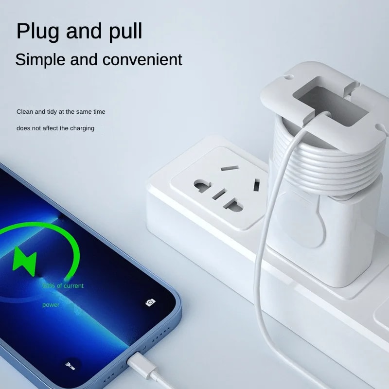 Travel Storage Bracket Data Cable Winder Charger Protective Case For Travel Convenience 5