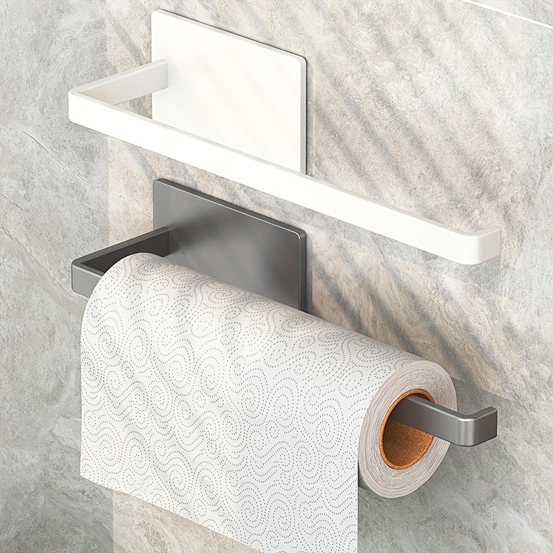 Under Cabinet Kitchen Roll Dispenser Wall Mount Paper Towel Holder Bathroom Tissue Stand For Toilet 1