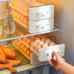 plastic layer kitchen egg storage box refrigerator organizer rack fresh large capacity storage