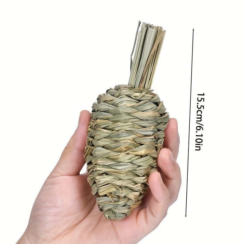 Natural Woven Grass Rabbit Chew Toys Bite Treat For Small Animals Guinea Pigs Hamster Teeth Grindin 1