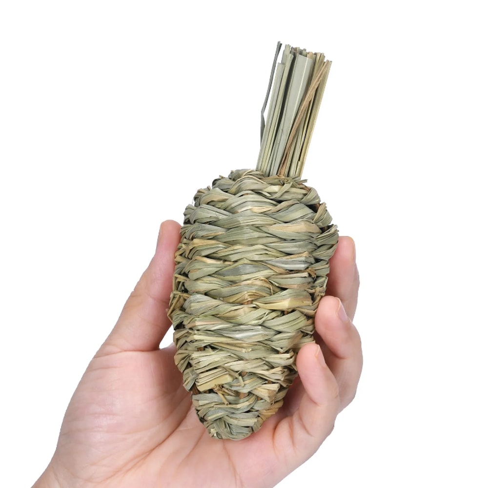 Natural Woven Grass Rabbit Chew Toys Bite Treat For Small Animals Guinea Pigs Hamster Teeth Grindin 4