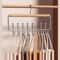 Solid Wood Hanger Multifunctional Storage Vest Sling Wave Wardrobe Drying Rack 3