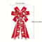 Velvet Glitter Extra Large Red Christmas Wreath Bows Design For Holiday Tree Decor 2