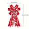 Velvet Glitter Extra Large Red Christmas Wreath Bows Design For Holiday Tree Decor 2